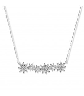 Vixi Nova Star Bar Necklace Silver