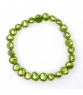 Green Elastic Pearl Bracelet