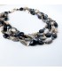 Bcharmd Faye semi precious agate and abalone sea shell short layered necklace