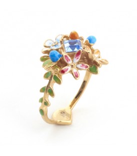 Floral Crystal Ring