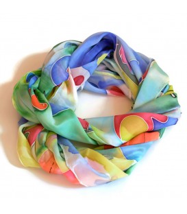 JoJo Blue Butterfly Scarf Multi