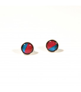 JoJo Blue Small Pink/Turq Stud Earrings