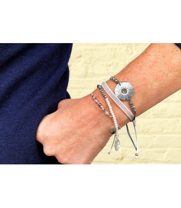 Boho Betty Hornpipe Silver Grey Friendship Bracelet
