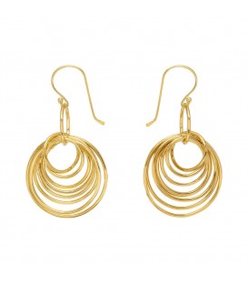 Mirabelle Gold Multi Hoop Earrings