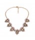 Mink Crystal Statement Necklace Antique Gold
