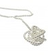 Pear wire silver lariat necklace