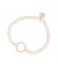 Lucky Eyes Pearl Beaded Bracelet with Circle of Life Charm